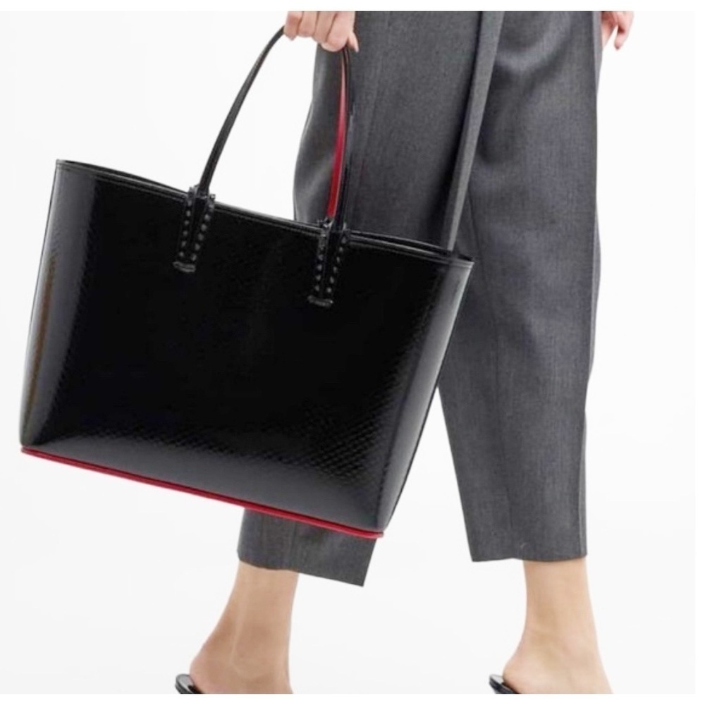 Christian Louboutin Large Cabata Birdy Tote – Black Patent